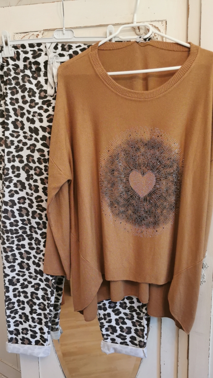 Jogpant Rosi beige mit Autumnheart Pulli