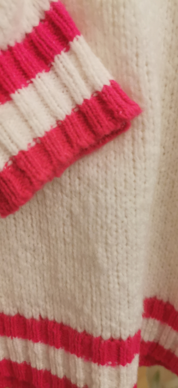 Pullover Pink Stripes, Detail Streifen