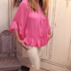 Satinbluse, Pink2